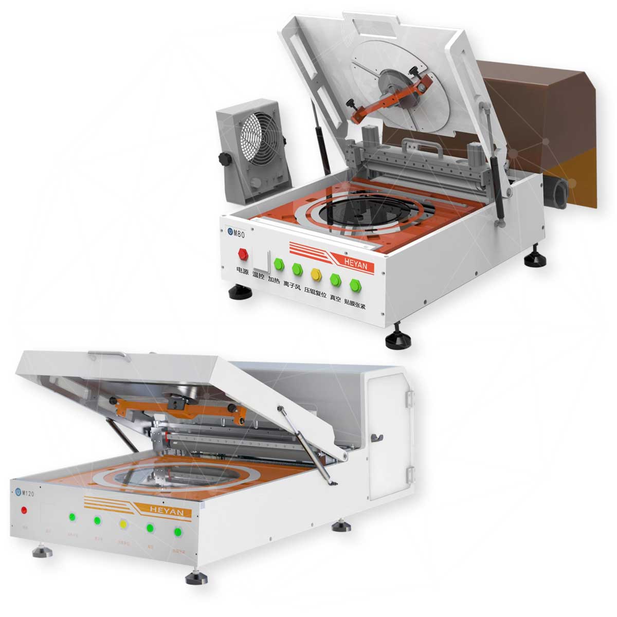 Установки монтажа пластин на плёнку-спутник ꜛ HEYAN | M80/M120