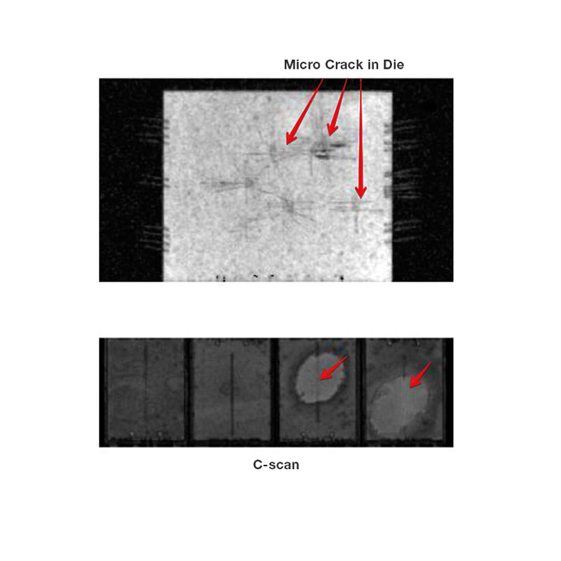 Трещины в кристаллах обнаруженные сканирующим акустическим микроскопом AcouLab SAM-DENEB ꜛ
