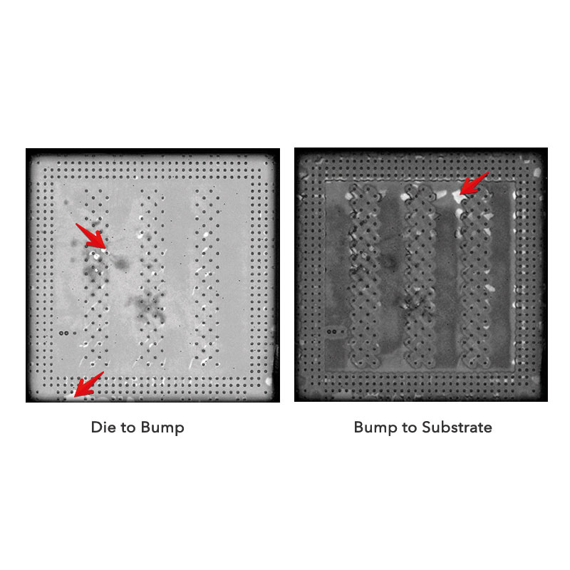 Инспекция монтажа flip-chip кристаллов сканирующим акустическим микроскопом AcouLab SAM-DENEB ꜛ